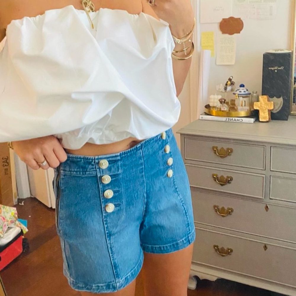 ann taylor sailor jean shorts